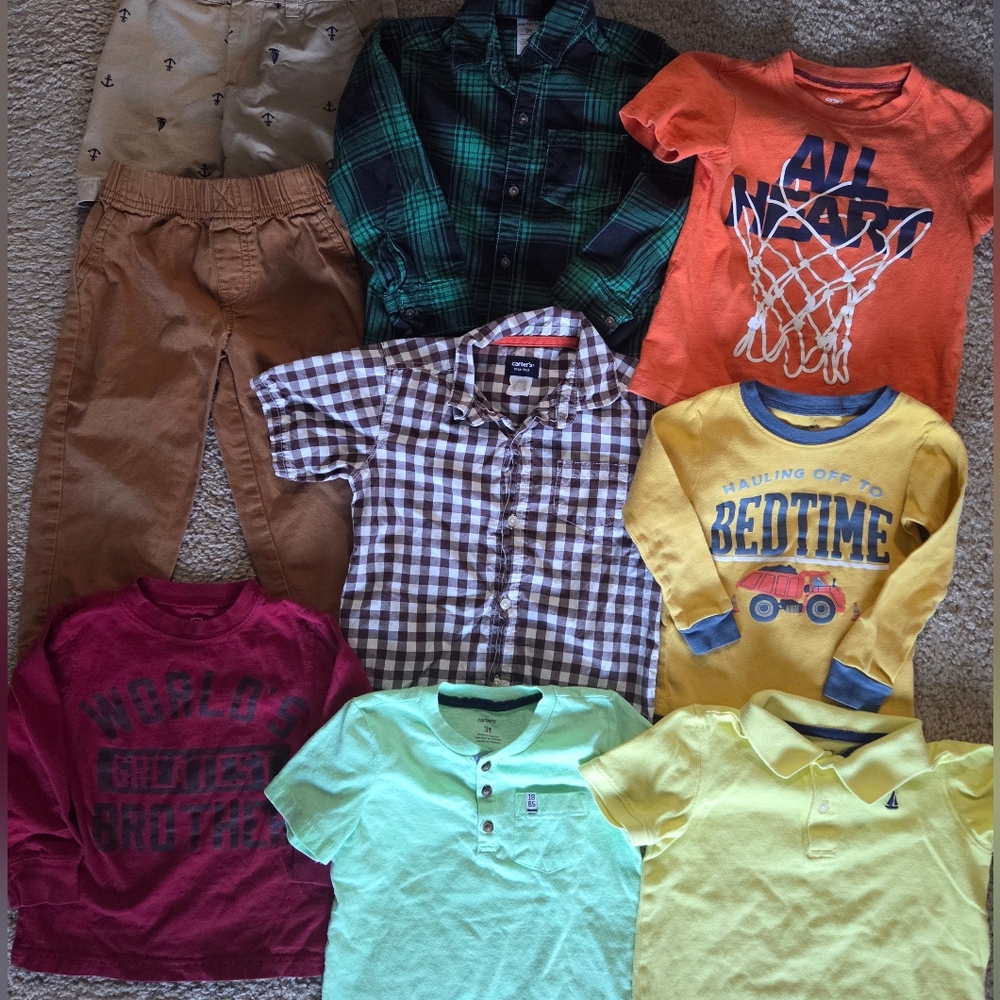 SOLD Carter's Boys Assorted Clothing Bundle - 9 Items Size 3T